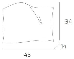 Applique Contemporanea Wing Metallo Vetro Bianco Satinato 2 Luci E27 45Cm