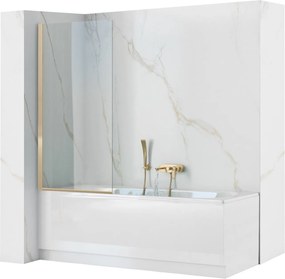 Schermo vasca Rea Elegant Gold 80
