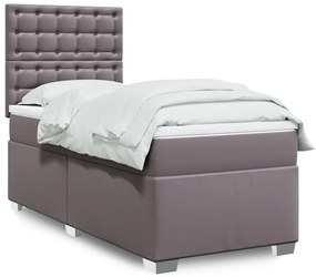 Giroletto A Molle Con Materasso Grgio 80x200 Cm İn Similpelle /