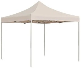 Gazebo Professionale Pieghevole in Alluminio 3x3m Crema