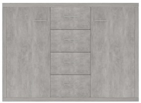 Credenza grigio cemento 88x30x65 cm in truciolato