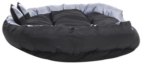 Cuscino per cani reversibile lavabile grigio nero 150x120x25 cm