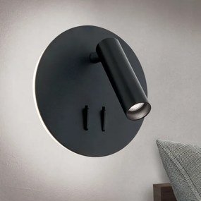 Orion WA 2-1467 - Luce Spot da parete a LED LENNY LED/6W/230V + LED/3W nero