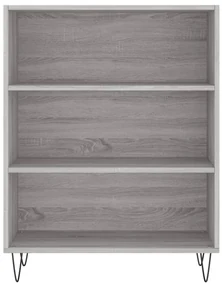 Libreria grigio sonoma 69,5x32,5x90 cm in legno multistrato