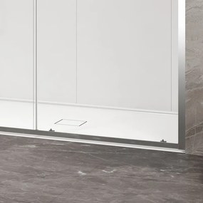 Porta doccia scorrevole 110cm altezza 200cm finitura cromo | KZ4000 - KAMALU