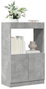 Credenza Grigio Cemento 63x33x100 Cm İn Truciolato /