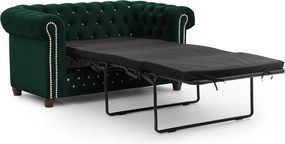 Divano verde allungabile con rivestimento in velluto 148 cm York Blik – Ropez