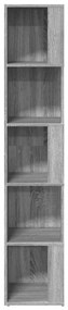 Scaffale angolare grigio sonoma 33x33x164,5cm legno multistrato