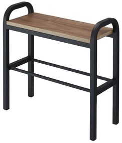 Scarpiera in metallo di colore nero-naturale Tower - YAMAZAKI