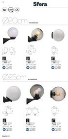 Redo 9789 - Applique da esterno SFERA 1xE27/42W/230V IP44 bianco