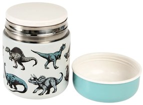 Borraccia termica blu/color crema 280 ml Prehistoric Land – Rex London