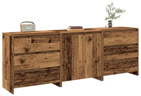 Credenza 3 Pz Legno Antico İn Legno Multistrato /