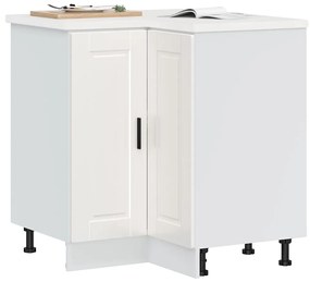 Base ad angolo cucina porto bianco lucido in legno multistrato