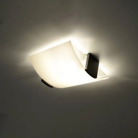 Lampada da soffitto bianca con paralume in vetro 33x30 cm Eva - Nice Lamps