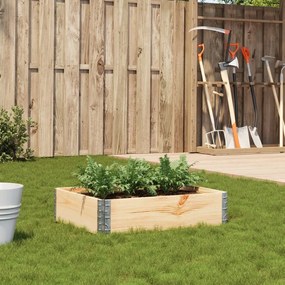 Fioriera Da Giardino 80x60 Cm İn Legno Massello Di Pino /