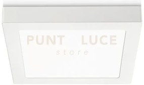 Gfa763c- plafoniera bianca quadrata a led 3000k 420lm 6w 12x12cm