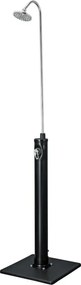BESTWAY Doccia solare da giardino 8 lt, colore nero, base inclusa