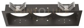 Bento prodotto componibile  cornice rettangolare tripla 3 luci nero