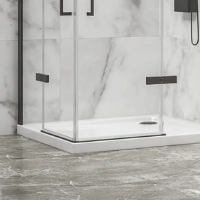 Box doccia 80x140 colore gun metal battente | KT1000GM - KAMALU