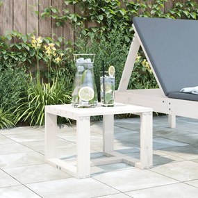 Tavolino da giardino bianco 40x38x28,5 cm legno massello pino