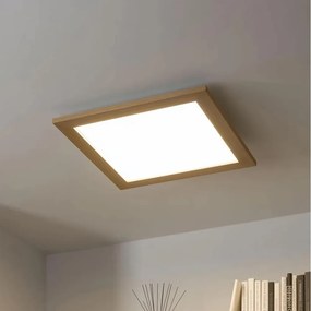 Brilagi - Lampada LED dimmerabile SLIMFRAME WOOD LED/36W/230V 49,5x49,5 cm + telecomando