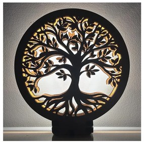 Li-Go 23648/DUB2 - Decorazione da tavolo dimmerabile a LED, 12W/230V, 30x31 cm, rovere