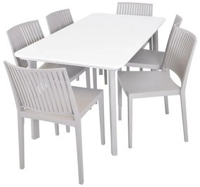 Sedia da giardino in plastica beige Bars - Rojaplast