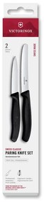 Victorinox - Set di 2 coltelli da cucina per verdure SWISS CLASSIC, nero