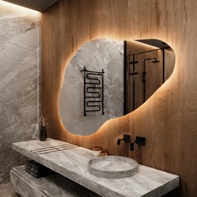 Specchio da bagno LED di forma irregolare P221