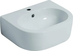 Lavabo sospeso semicerchio Flo60 cm H 16.5 x P 42 cm in ceramica bianco