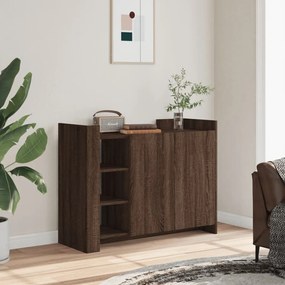 Credenza Rovere Marrone 100x35x75 Cm İn Legno Multistrato /