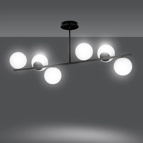 Plafoniera Contemporaneo Shiva Acciaio Nero 6 Luci E14 Ip20