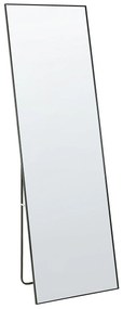 Specchio da terra vetro e metallo nero 50 x 156 cm BEAUVAIS Beliani