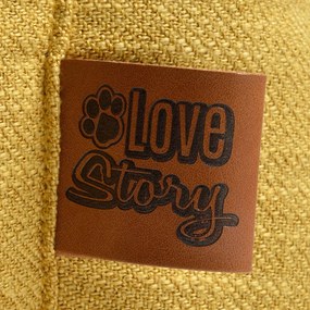 Letto giallo per cani 50x55 cm - Love Story