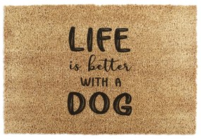Zerbino in fibre di cocco 40x60 cm Life Is Better With a Dog – Artsy Doormats