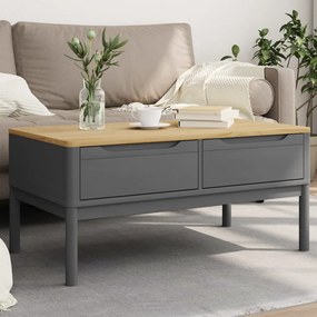 Tavolino floro grigio 99x55,5x45 cm in legno di pino