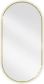 Mexen Loft specchio da bagno ovale 90 x 45 cm, cornice dorata - 9851-090-045-000-50