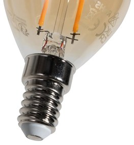 Set di 5 lampadine LED E14 dimmerabili G45 oro 4W 330 lm 2100K