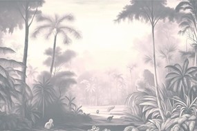 Carta da parati – Paesaggio tropicale nebbioso