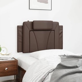 Cuscino testiera marrone 90 cm in similpelle