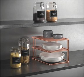 Ripiano aggiuntivo color rame in acciaio 25x25 cm Palio – Metaltex