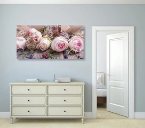 Stampa su tela – Composizione floreale festosa di rose