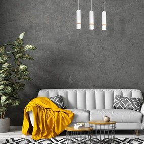 Lampadario a sospensione con filo VIDAR 3xGU10/25W/230V bianco