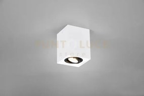 Biscuit cubo spot orientabile bianco + nero l. 9,6 x 9,6cm h. 12,5c...