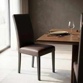 JACQUELYN - sedia moderna ecopelle con gambe antracite