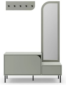 Set mobili da ingresso verde-grigio Bea - Marckeric