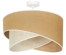 Duolla - Lampadario a plafone YUTE CELLO 1xE27/15W/230V diametro 45 cm marrone/grigio