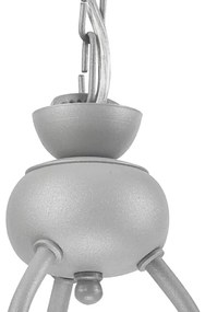 Lampadario a sospensione con catena RETRO II 3xE27/60W/230V argento