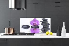 Pannello paraschizzi cucina Riflessione dello specchio d'acqua del fiore 100x50 cm