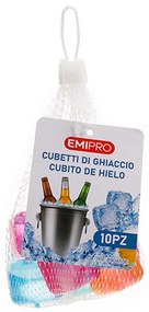 10 pcs Cubetti di Ghiaccio Riutilizzabili Riempiti con Acqua Forma a Cubo Multicolore